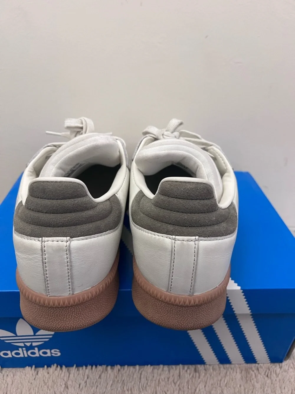 adidas Samba Sneakers in White, Gray and Brown